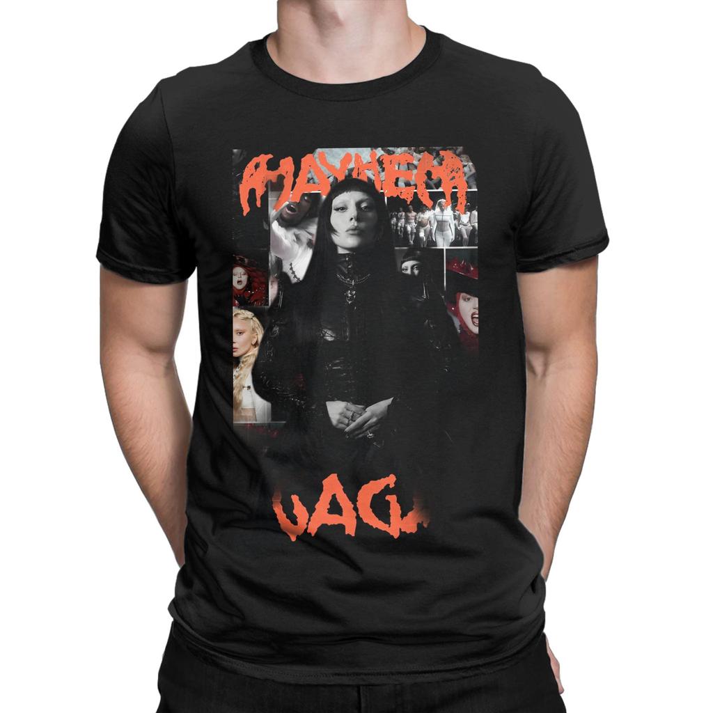 Lady Gaga T-Shirt for Men Women Mayhem Album Creative Pure Cotton Tees Crew Neck Short Sleeve T Shirts Birthday Present Clothes