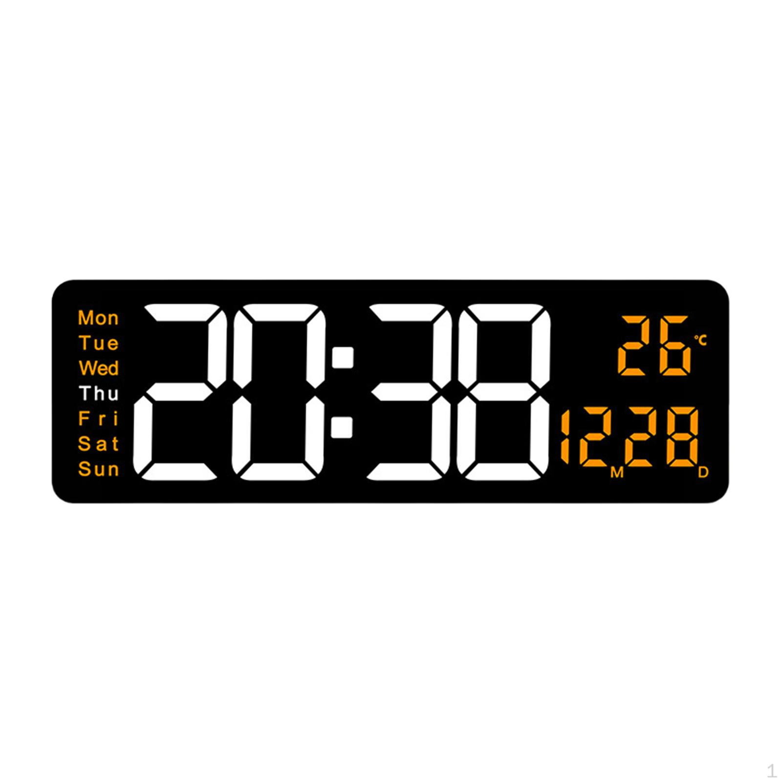 LED Wall Clock with Alarms And Temperature Display for Home