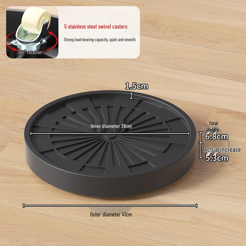Large Flower Pot Mobile Tray with Hidden Wheels, High Load Capacity, Thickened Plastic