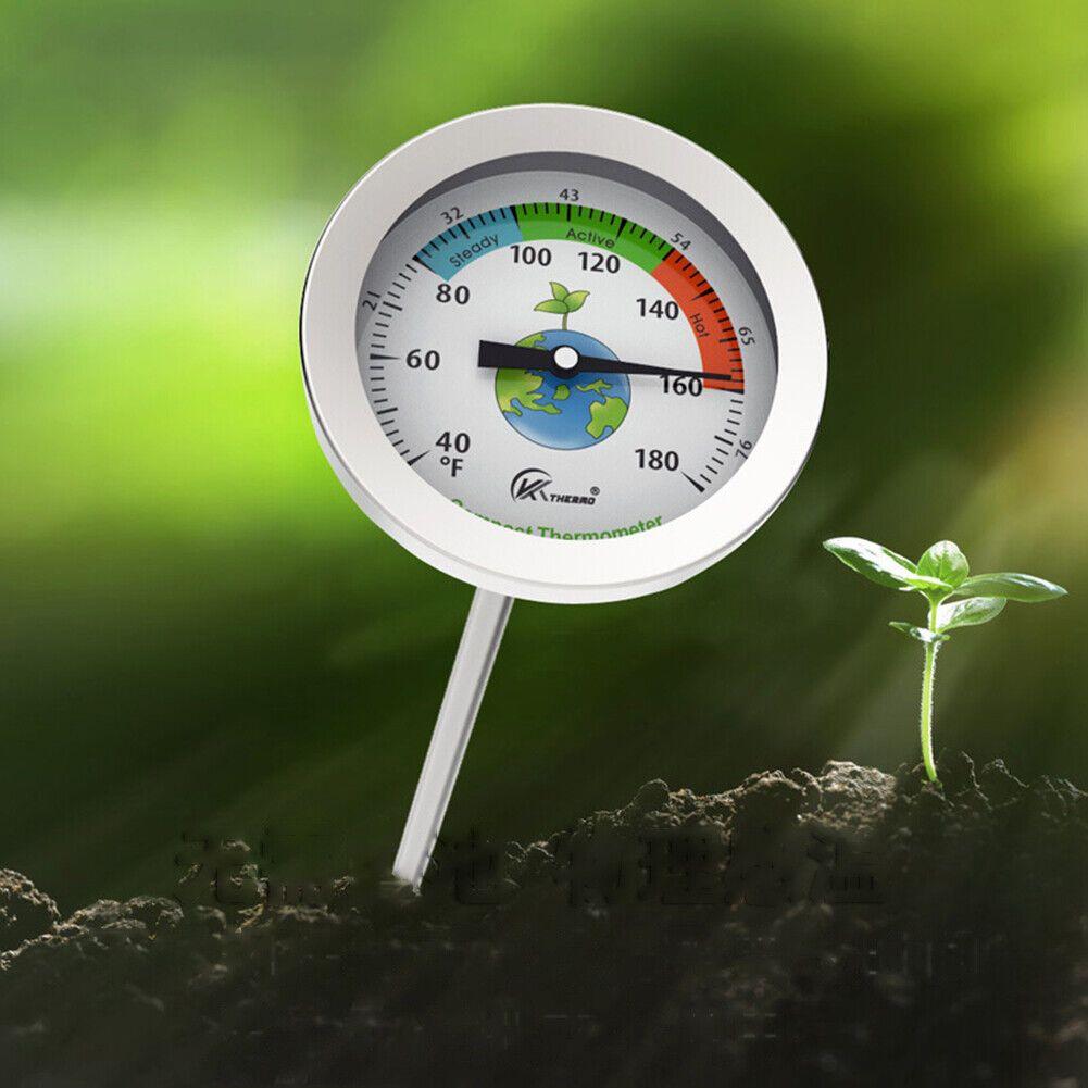 304 Stainless Steel Soil Thermometer Probe Size 5x500mm Dial Diameter 54mm