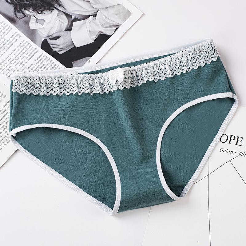 

Кружевное нижнее белье Милое хлопковое нижнее белье Удобные женские треугольные трусики L