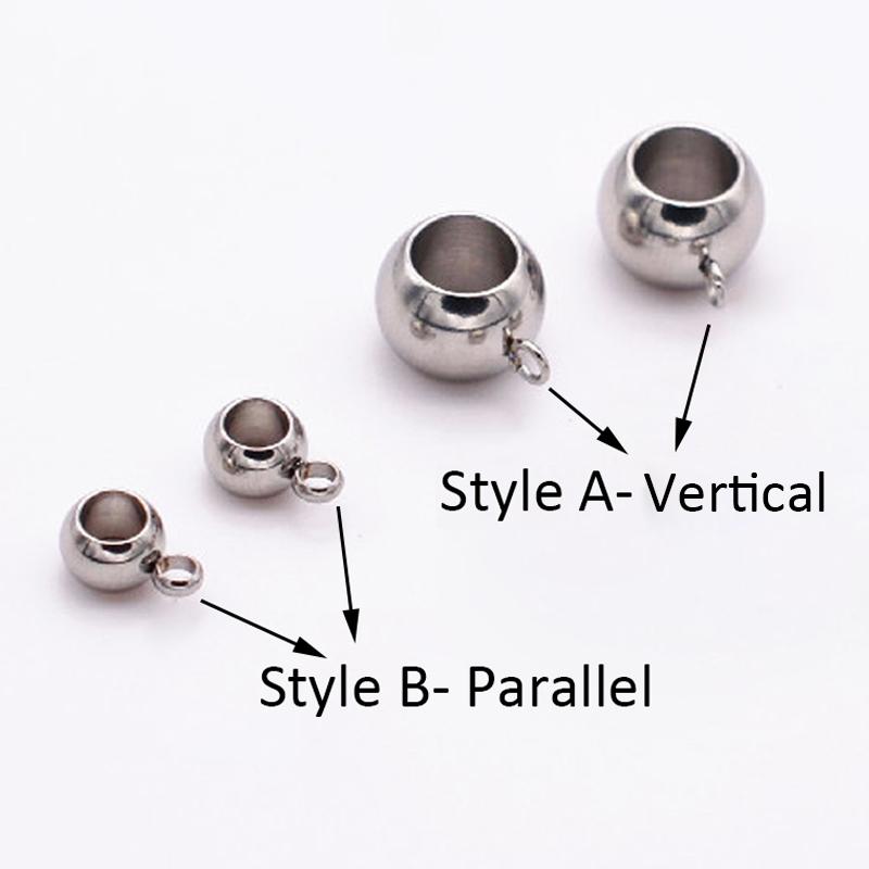 10pcs Stainless Steel Spacer Beads Pendant Charms Clasps Gold Color Bail Beads for DIY Jewelry Making Findings Hole 2-4mm Beads
