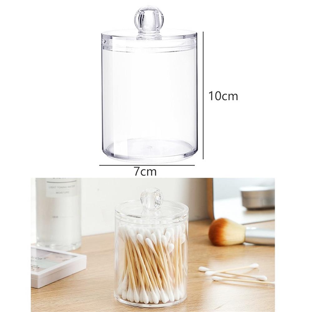Organizator transparent acrilic Suport pentru tampon de bumbac Depozitare cosmetice Tampă de machiaj de bumbac Recipient transparent pentru ruj de unghii Puff Box