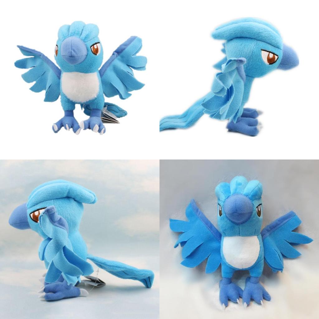 Rozkošný 7" Articuno Pokemon Roztomilá měkká plyšová prstová plyšová hračka pro potěšení dětí