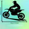 1pc Motocross Rider Metal Wall Art, Rust-Resistant Dirt Bike Sculpture For Garage Garden Decor, Perfect Gift For Motorsport Lovers