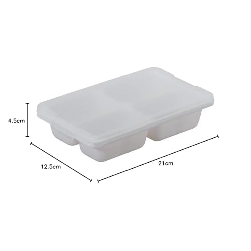 Pearl Metal Freezer/Refrigerator Tray Containers for Prepared Meals, 130ml x 4 Blocks (Set of 2), Perfect for Lunch Boxes, Side Dishes, and Baby Food,