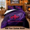Fiorentina FC Pattern Bedding 3Pcs Set Custom Name, Bed Sheet And Pillowcases For Home Bedroom