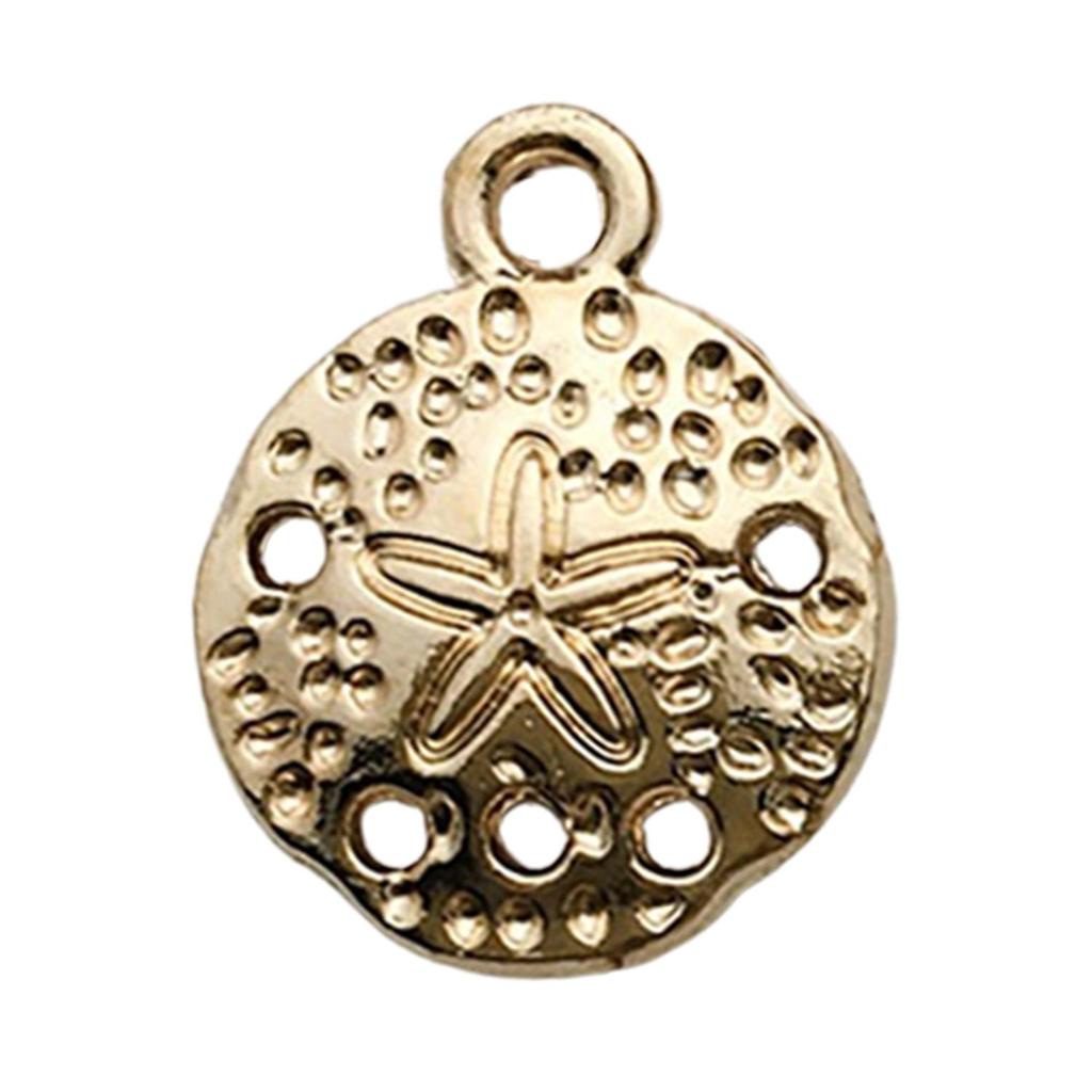 Pandantiv Aliaj Ocean Stea de Mare & Scoică Aur 16K - Accesoriu Bijuterii DIY Handmade