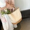 Klassische und modische Strohwebtaschen, Handtaschen, Einkaufstaschen, Einkaufskörbe, Nischendesigns, geeignet für alle Frauen zur Verwendung