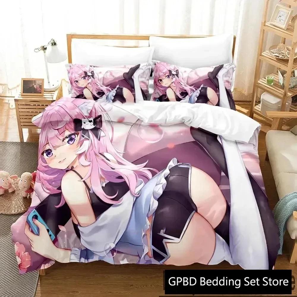 3D Print Anime Nyatasha Nyanners Comfortable Duvet Quilt Cover Pillowcase Bedding Set Children Bedroom Decoration Home Textile