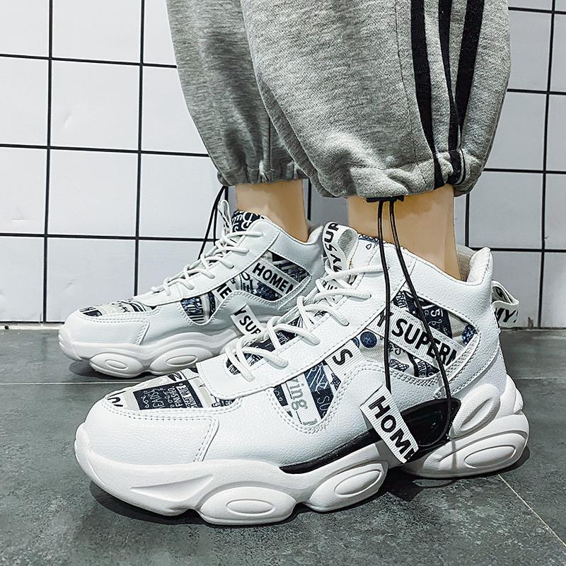 New Men's Shoes for Autumn and Spring Basketball and Running Shoes for Middle School Students Casual Shoe for Teenagers Dad Shoe