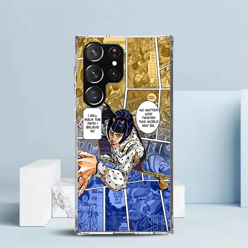JoJo Adventure Bruno Buccellati Phone Case For Samsung Galaxy S24 S25 Edge S26 Ultra S22 S23 Plus S21 + S20 FE Soft TPU Back Cov