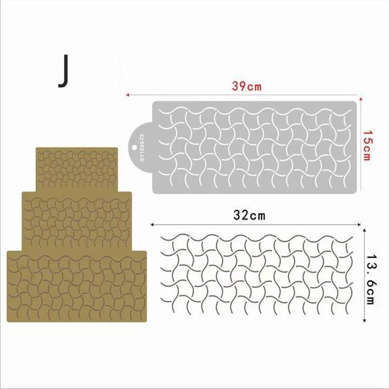 DIY Style Plastic Sugar Sieve Mold Fondant Printing Stencil Hollow Wedding Cake Stencil Edge Decoration Template Baking Tools