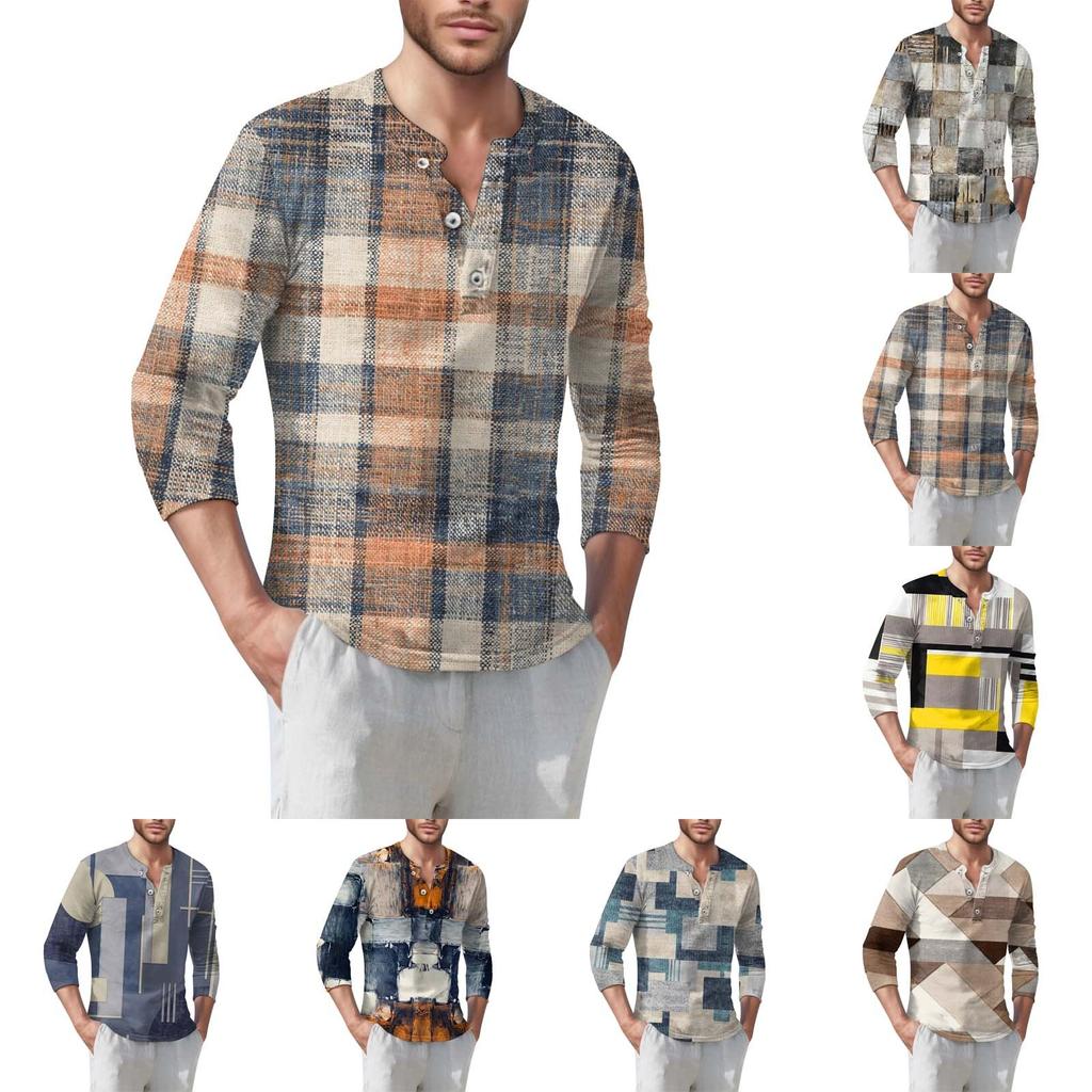 Men'S T-Shirt Street Casual Fashion Long Sleeved Top