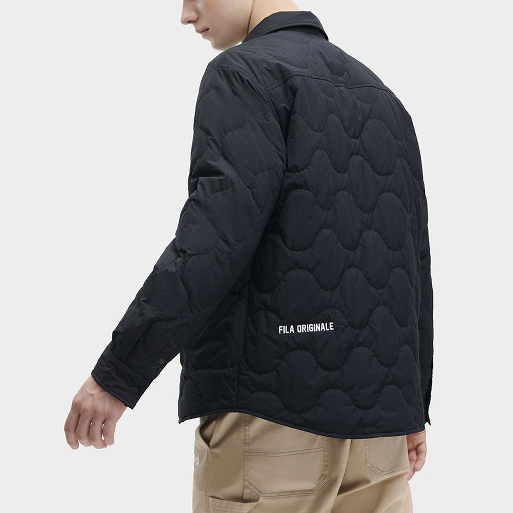 Fila Letter Logo Print Polo Casual Cotton Jacket Men Jackets Legendary-Blue F11M349910F-NV