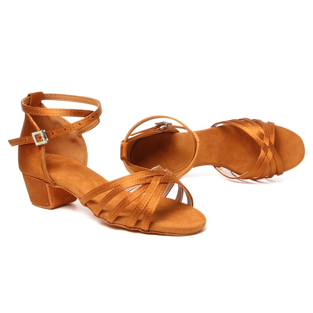 Girls Children/child/kids Ballroom Tango Salsa Latin Dance Shoes Low Heel Shoes 6colors