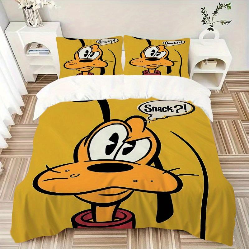 3pcs set Pluto1pc of quilt cover+2pcs of pillowcase, no core, print bedding, All Seasons Bedroom Setting013
