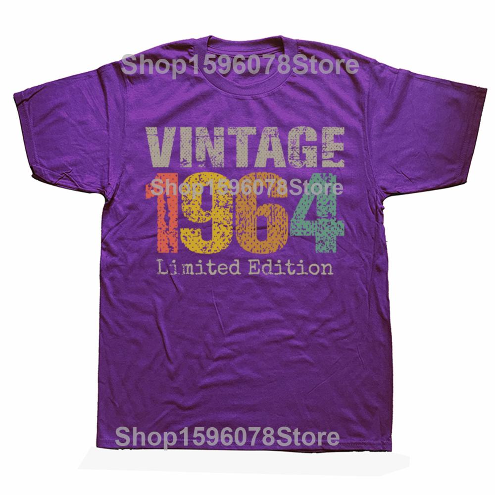 62 Year Old Gifts Vintage 1964 Limited Edition 62th Birthday Tee Tops Round Neck ShortSleeve Fashion Tshirt Basic Tshirts
