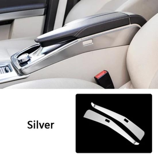 

Stainless Steel Car Console Armrest Panel Side Frame Cover Strips Trim For Mercedes Benz GLK X204 2013-2015 Interior Stickers срібний