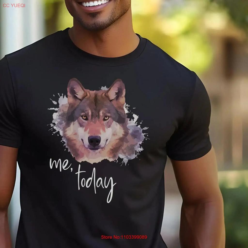 Majestic Wolf Watercolor T Shirt Wildlife Animal Art Print Nature Lover Vintage Stretched Designer Clothes Breathable