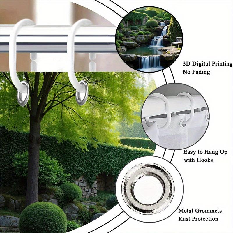Zen Garden Waterfall Shower Curtain- Multi-Style Bath Decor, Perfect for Those Who Love Nature-Inspired and Practical Designs