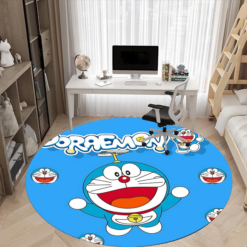 Doraemon Adventure Office Round Area Rug,  Under Office Chairs Bedroom Living Room Home Decor a0908149