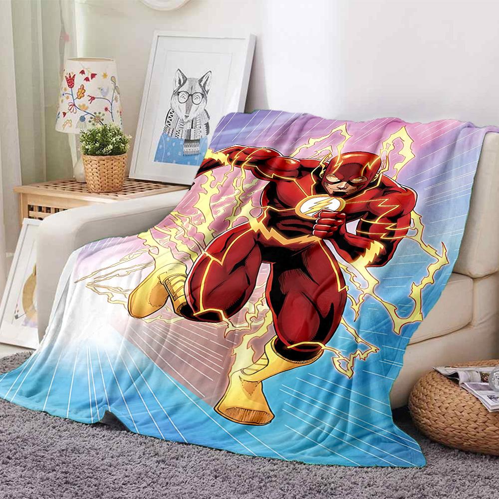1ks Flash superhrdinská deka Lehká flanelová přehoz na pohovku, postel, cestování, obývací pokoj, kancelář, gauč, křeslo a postel