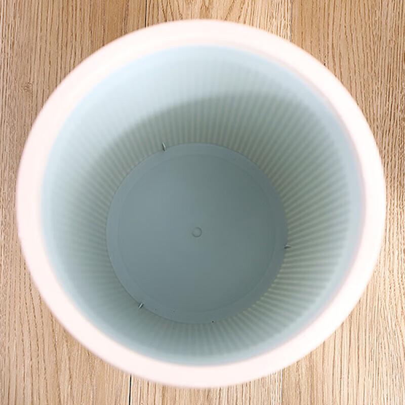 Haisidike Lidless Plastic Round Trash Can, 6-Pack