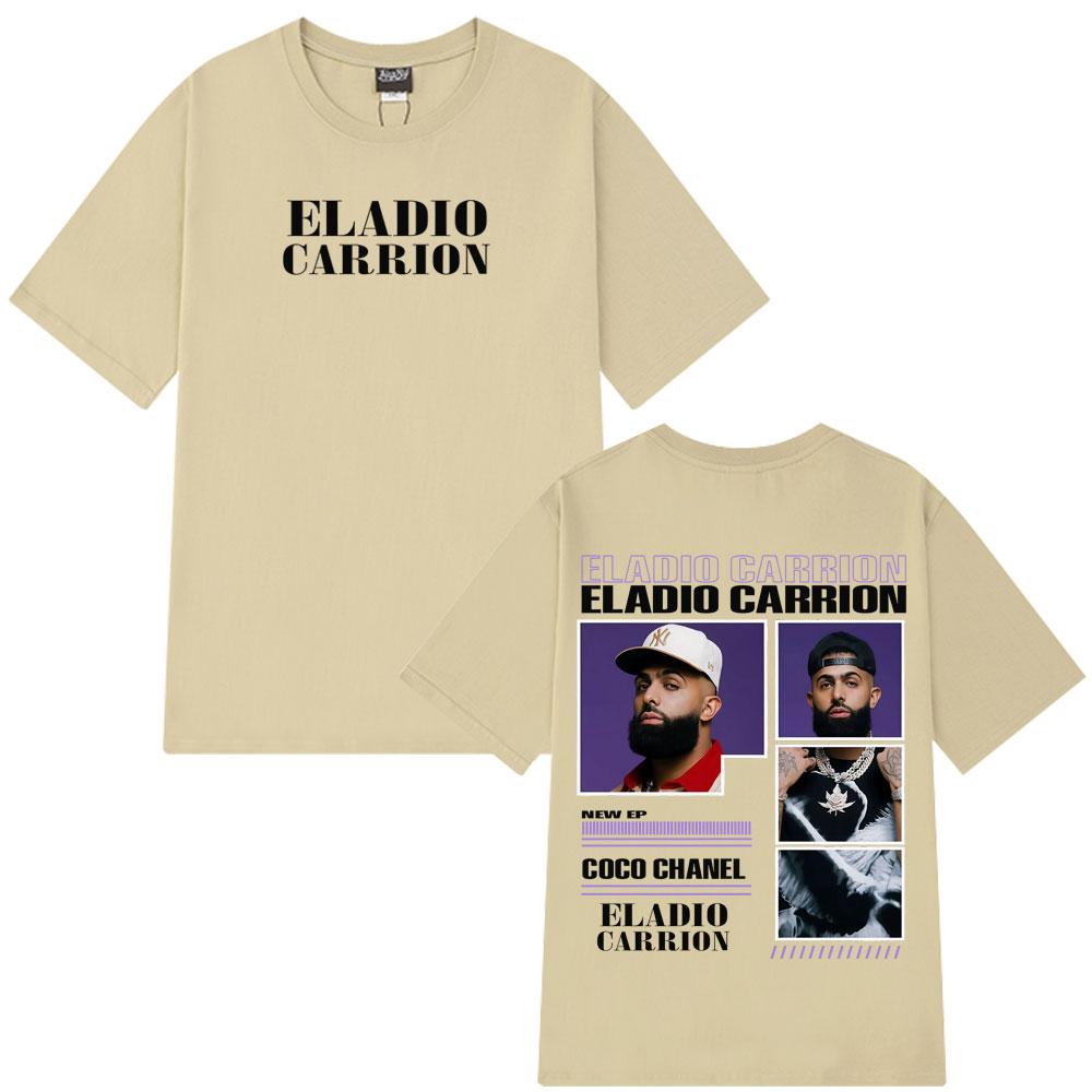 

Rapper Eladio Carrion Album Tour Graphic Tees Men Women Hip Hop T Shirt Fashion Clothing Cotton Shortsleeved Tshirts Fan Gifts 4XL