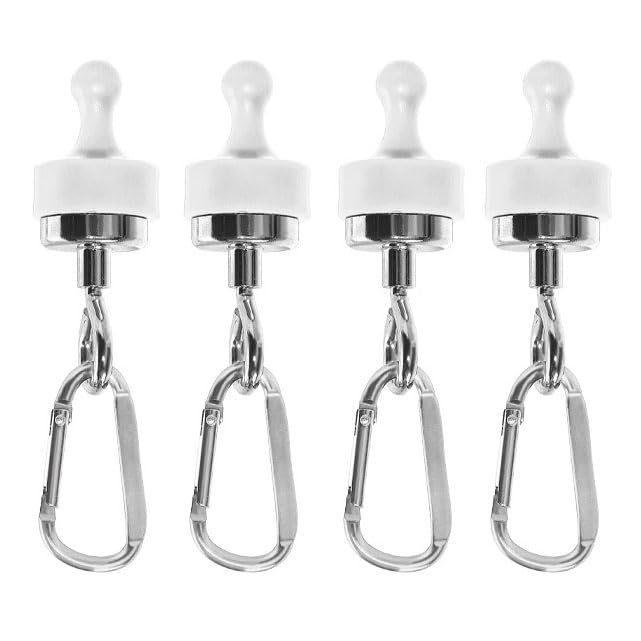 Seekdem Lantern hook for tents, tarps, etc. Magnet with carabiner 4 pieces белый