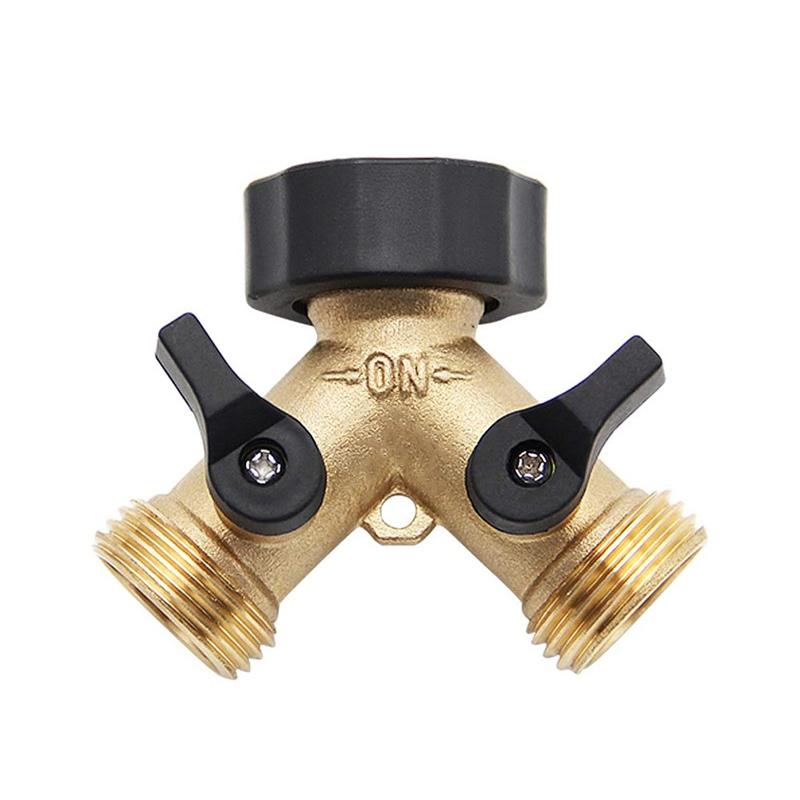 Wasser Y-Stück Messing Dichte Verbindung Hochtemperaturbeständigkeit 2-Wege-Hahn Verteiler Typ B