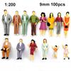 Decorations Mixed Color Pose Train Scenery Model Building Passengers DIY Character People Figures