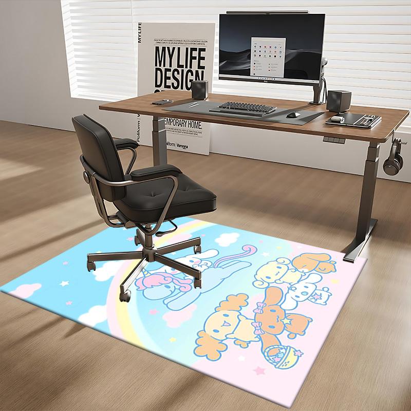 Anime Cartoon Design Chair Mat - Non-Slip Carpet for Office, Home Decor, Living Room, Bedroom, Game Room & Dormitory (Festival Gift).E025