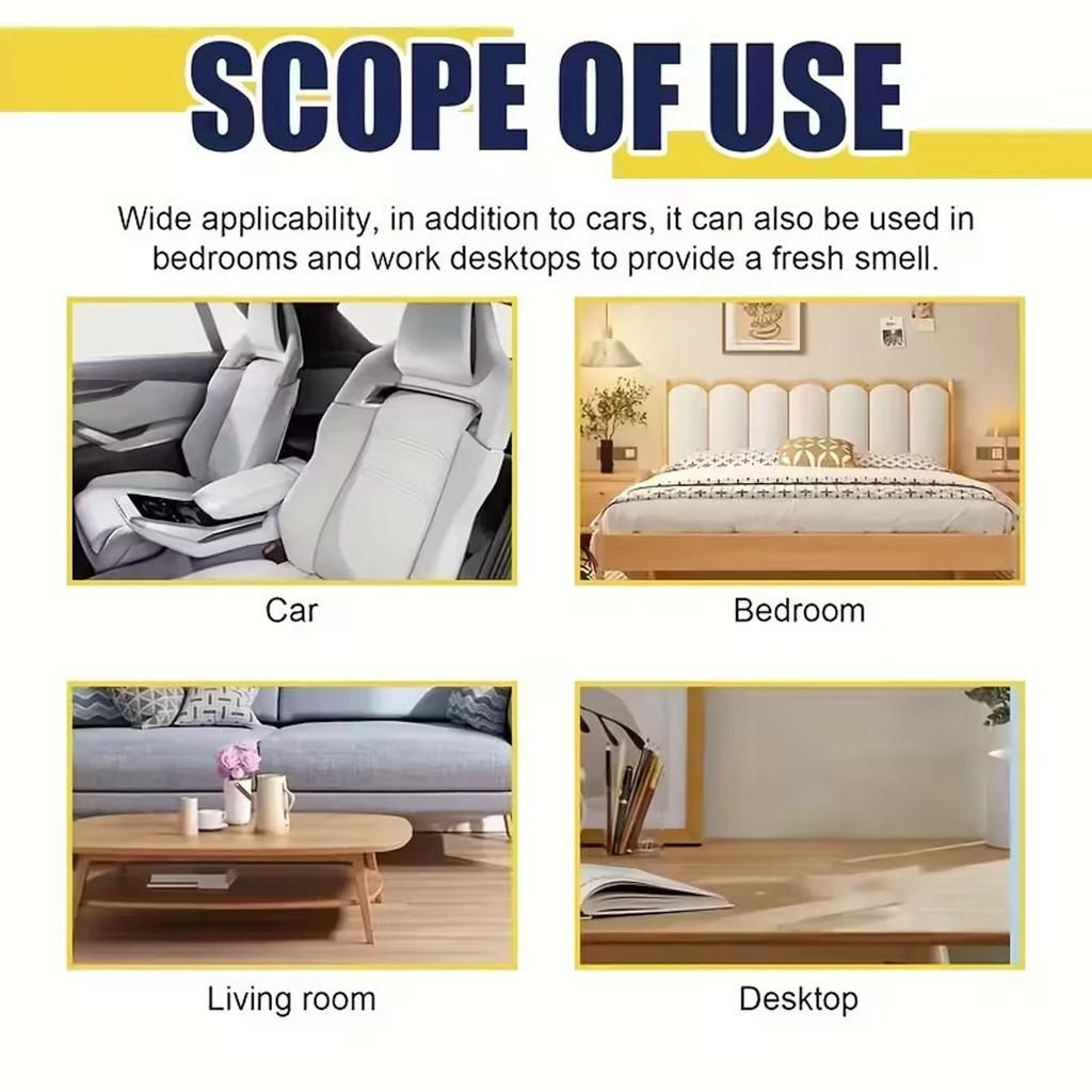 Car Spray Effectively Stubborn Odors  Disinfects The Conditioning System To Kill /mold  And Leaves A Fresh  Long-lasting Scent. 100ml