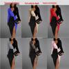 2025 Black and Gold Ethnic High-Waist Mid-Length Dress with Long Sleeves