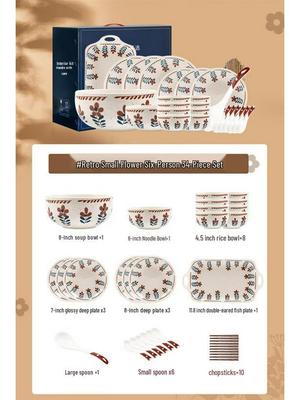 Pastoral Ceramic Dinnerware Set