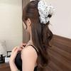 Pearlescent Double Layer Polka Dot Hair Claw Clip for Women