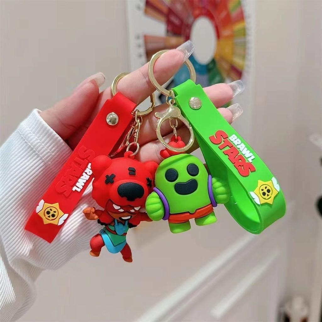 Cute Cartoon Silicone Keychain For Car Keys Brawl Stars Nita Jessie Bea Spikey Paddy