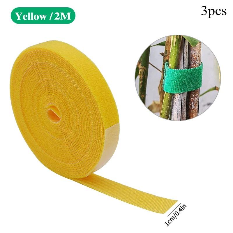 3 Rolls Green Garden Twine Plant Ties Nylon Plant Bandage 2 Meters Garden Hook Loop Bamboo Cane Wrap Support Garden Accessories