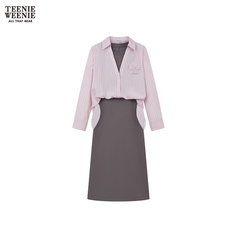 Teenie Weenie Women s Striped Bear Polo Collar T-Shirt Dress S