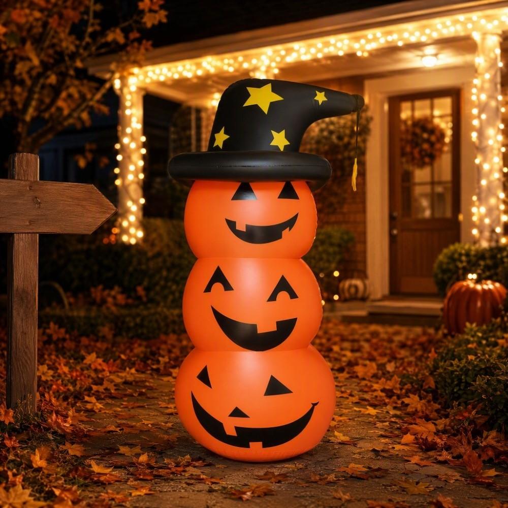 Pumpkin Ghost Stand Up Ghost Inflatable Model Convenient Halloween Balloons Door Room Decoration
