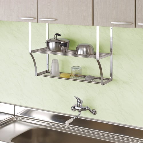 Takubo Industries Pipe Shelf with Draining Net, 60cm, DN2-60