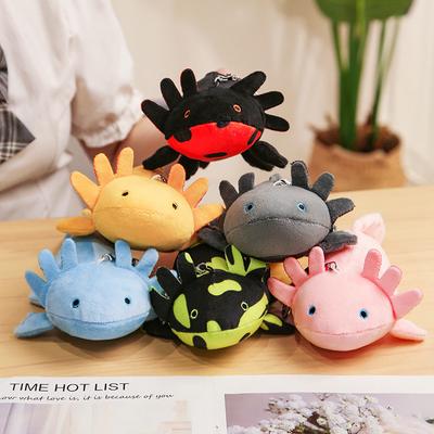 Cute Simulated Hexagonal Dinosaur Doll Plush Toy Small Salamander Girl Bag Keychain Small Pendant Rag Doll