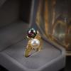 Baroque Pearl Ring for Women: Versatile High-End French Fashion