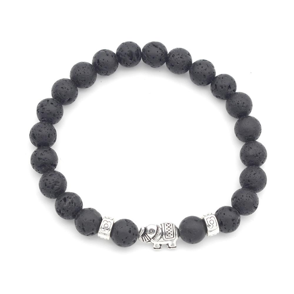 8mm Volcanic Rock Elephant Bracelet - Popular Jewelry Accessory