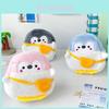 Cute Yellow Crossbody Bag Adorable Penguin Plush Coin Purse Portable Storage
