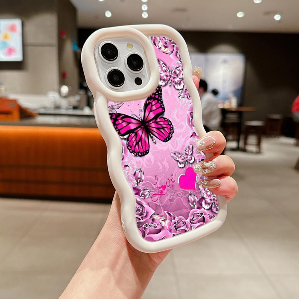 

Мягкий чехол для телефона Macaron из ТПУ для iPhone 11, 12, 13, 14, 15 Pro Max SE X Xs Max XR 6 6s 7 8 Plus Tecno Camon 19 20 Realme C35 Ae65, милый цветок с бабочкой for iPhone 6Plus(6sPlus)