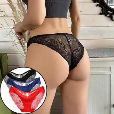 Fashion Lace Panties Plus Size Seamless Sexy Lingerie Sheer Comfortable Invisible Panties