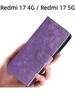 For Redmi 17 4G / Redmi 17 5G Flip Case RFID tection Dual-Layer Card Slot Soft Silicone External Leather Stand Holder Flip Cover