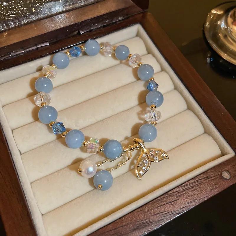 Anime Gra Genshin Impact Bransoletka Tartaglia Childe Cosplay Kobiety Kryształowe Koraliki Wisiorek Bransoletki Biżuteria Akcesoria imprezowe